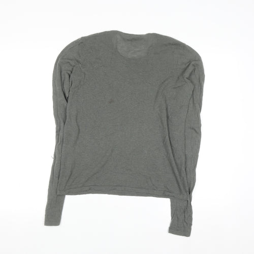 ZARA Women Grey Wool Long Sleeve Pullover Jumper Size 14