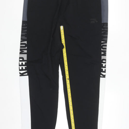 Anta Men's Black 2XL Jogger Activewear Trousers with Side Stripes