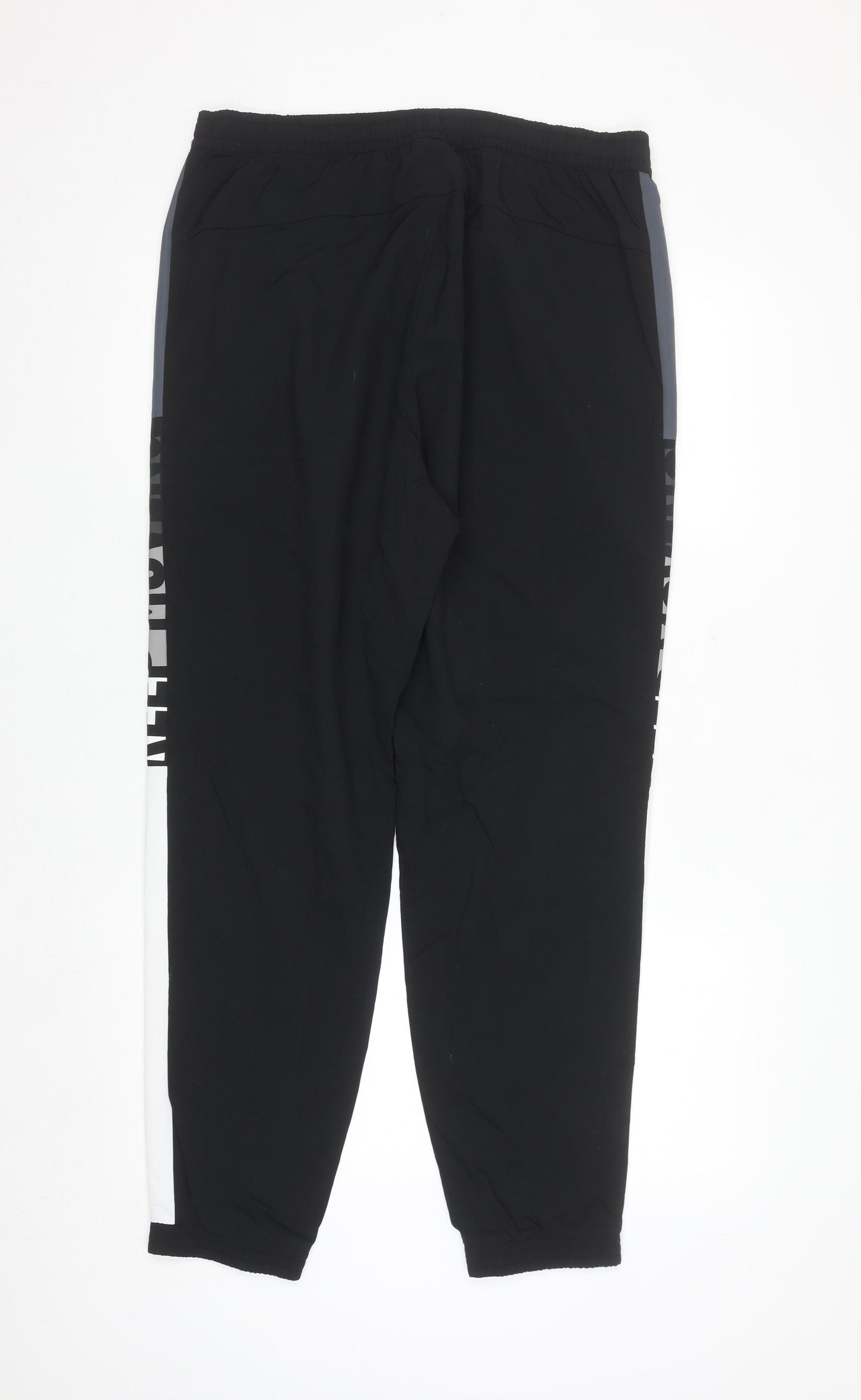 Anta Men's Black 2XL Jogger Activewear Trousers with Side Stripes
