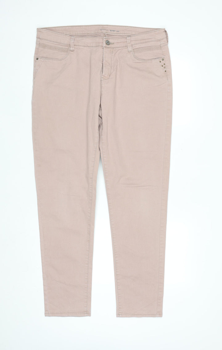 Yessica Women's Beige Skinny Jeans Size 18 Stretch Denim