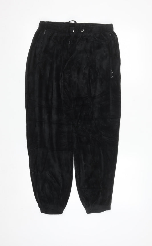 Juicy Couture Black Velour Jogger Trousers Women’s Medium