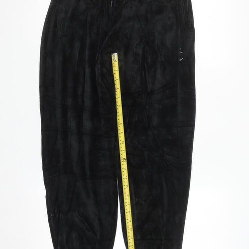 Juicy Couture Black Velour Jogger Trousers Women’s Medium