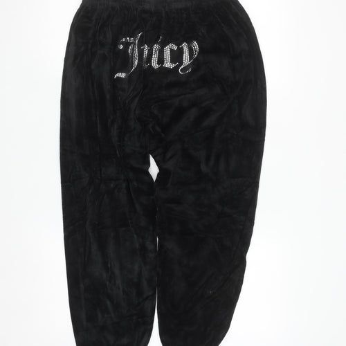 Juicy Couture Black Velour Jogger Trousers Women’s Medium