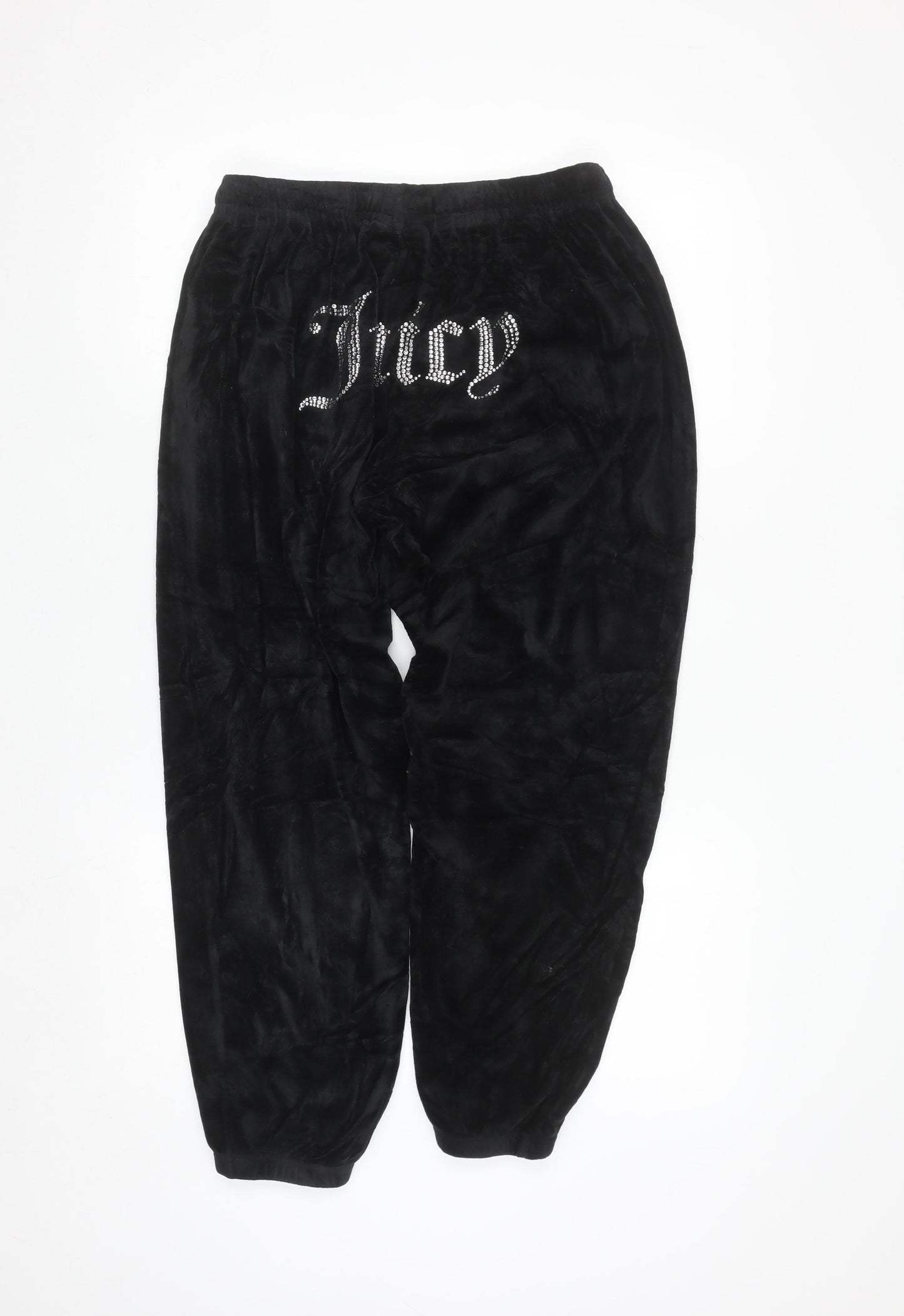 Juicy Couture Black Velour Jogger Trousers Women’s Medium