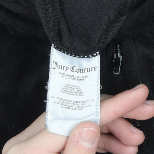 Juicy Couture Black Velour Jogger Trousers Women’s Medium