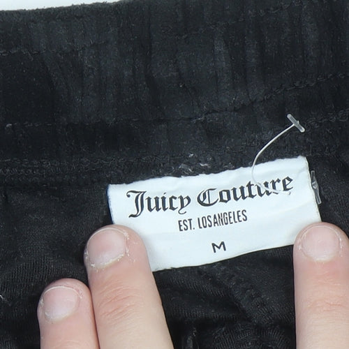 Juicy Couture Black Velour Jogger Trousers Women’s Medium