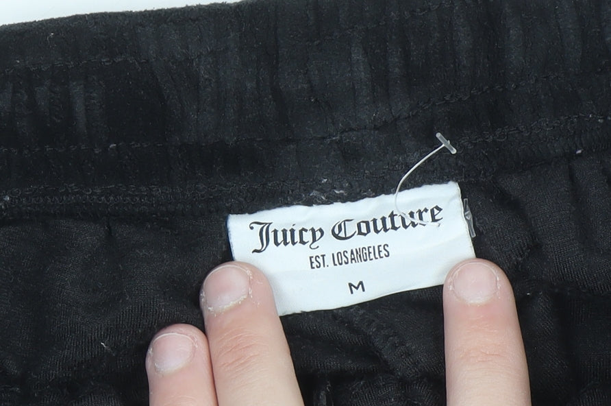 Juicy Couture Black Velour Jogger Trousers Women’s Medium