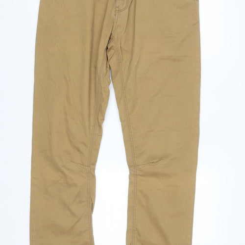 Dunnes Mens Beige Cotton Chino Trousers W34 L34 Classic Fit