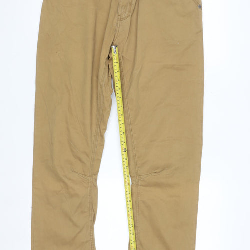 Dunnes Mens Beige Cotton Chino Trousers W34 L34 Classic Fit