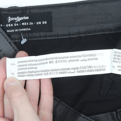 Stradivarius Women's Black Size 8 Skinny Stretch Jeans