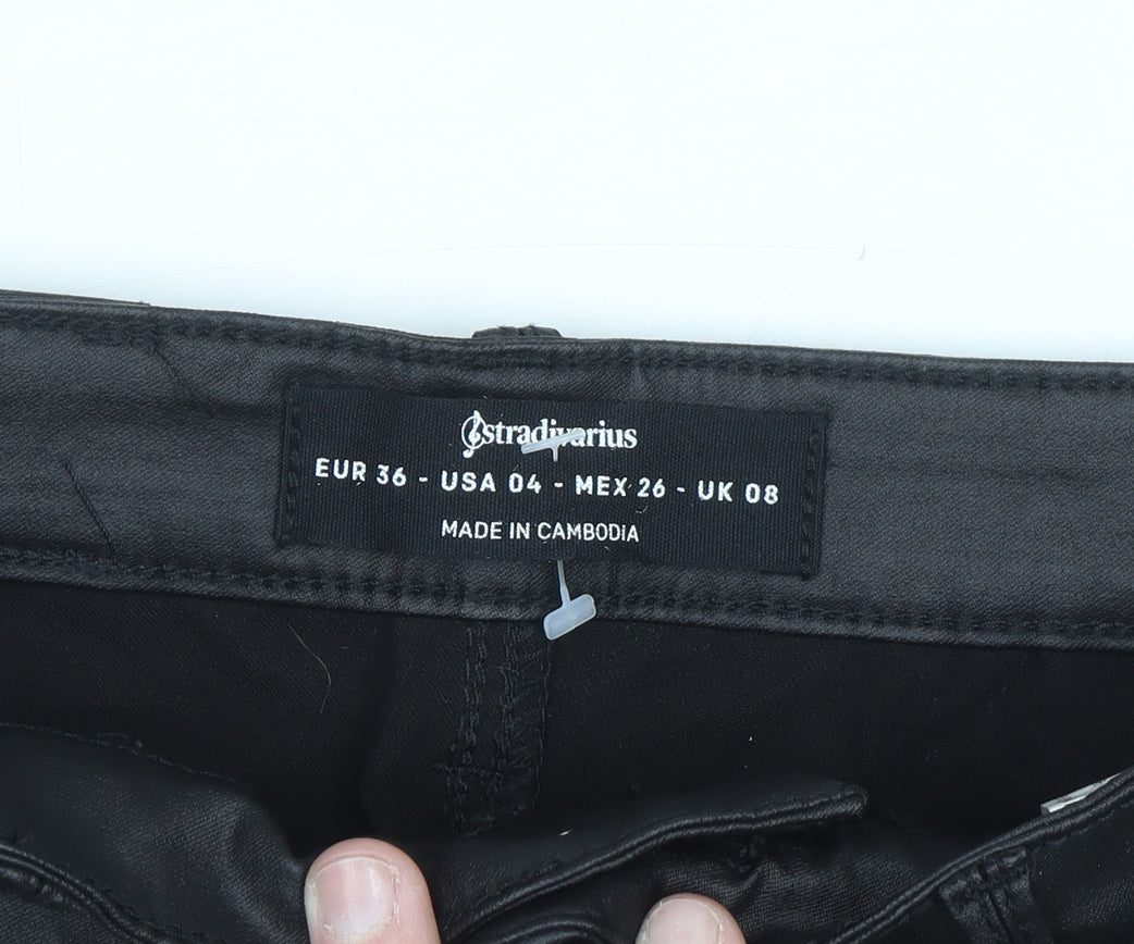 Stradivarius Women's Black Size 8 Skinny Stretch Jeans