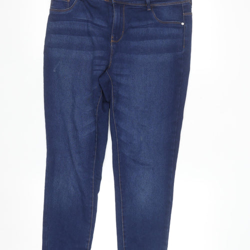 Denim Co Women's Blue Skinny Jeans Size 14 Stretch Denim