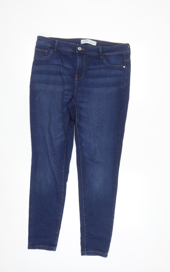 Denim Co Women's Blue Skinny Jeans Size 14 Stretch Denim
