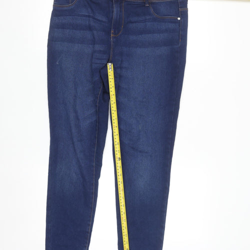 Denim Co Women's Blue Skinny Jeans Size 14 Stretch Denim