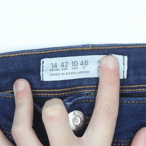 Denim Co Women's Blue Skinny Jeans Size 14 Stretch Denim