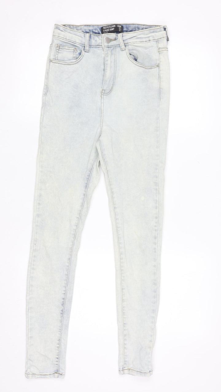 PrettyLittleThing Women's Blue Size 8 Skinny Stretch Jeans