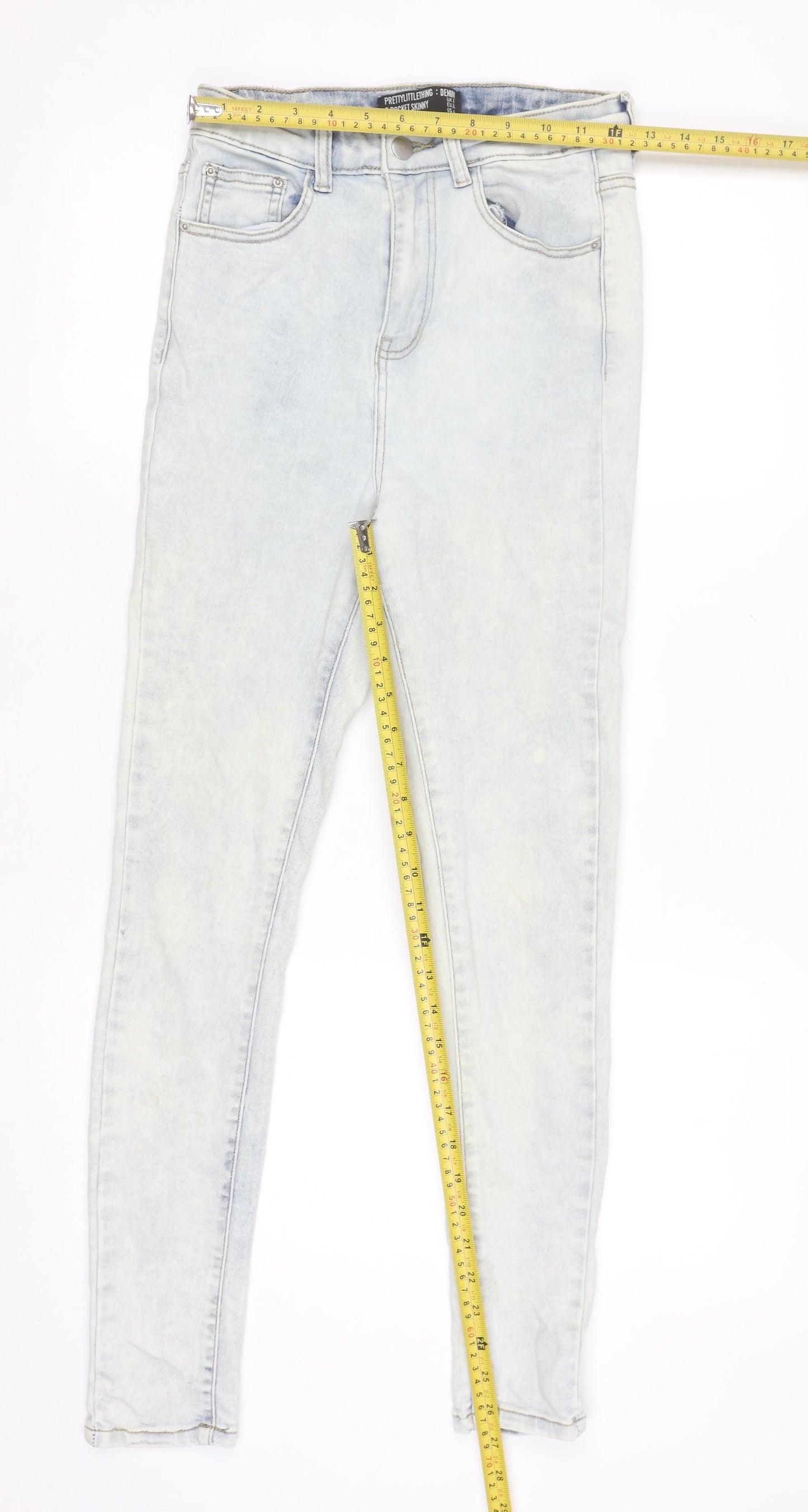 PrettyLittleThing Women's Blue Size 8 Skinny Stretch Jeans