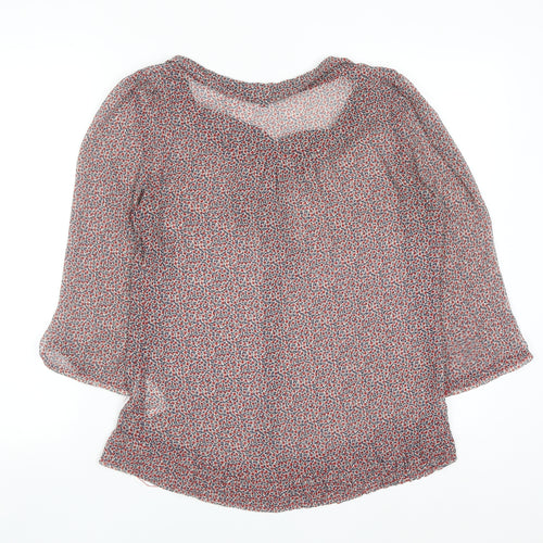 Grain de Malice Womens Multicoloured Floral Chiffon Blouse Size 10