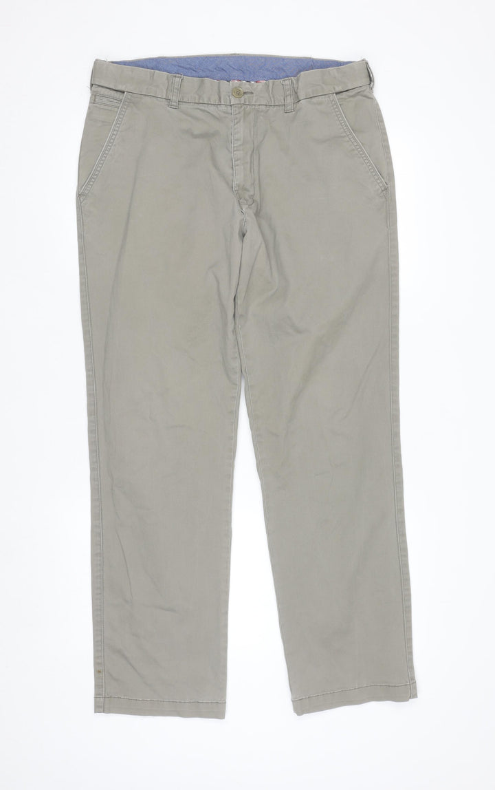 Dunnes Stores Men's Beige Chino Trousers 34W 34L Straight Fit