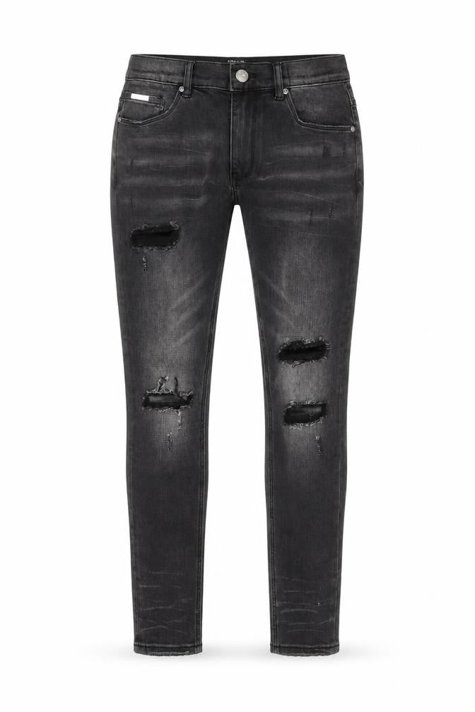 Pre London Men's Black Distressed Skinny Jeans 30R