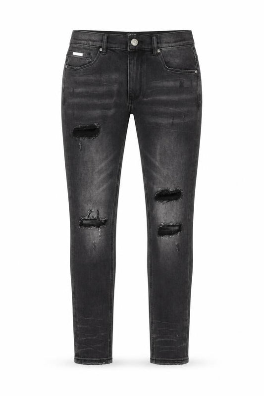 Pre London Men's Black Distressed Skinny Jeans 30R