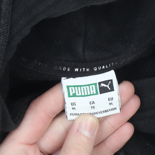 Puma Men's Black XL Pullover Hoodie with Logo