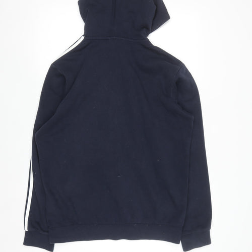 Adidas Men's Blue Full Zip Hoodie Size M Sportswear Hooded Sweatshirt