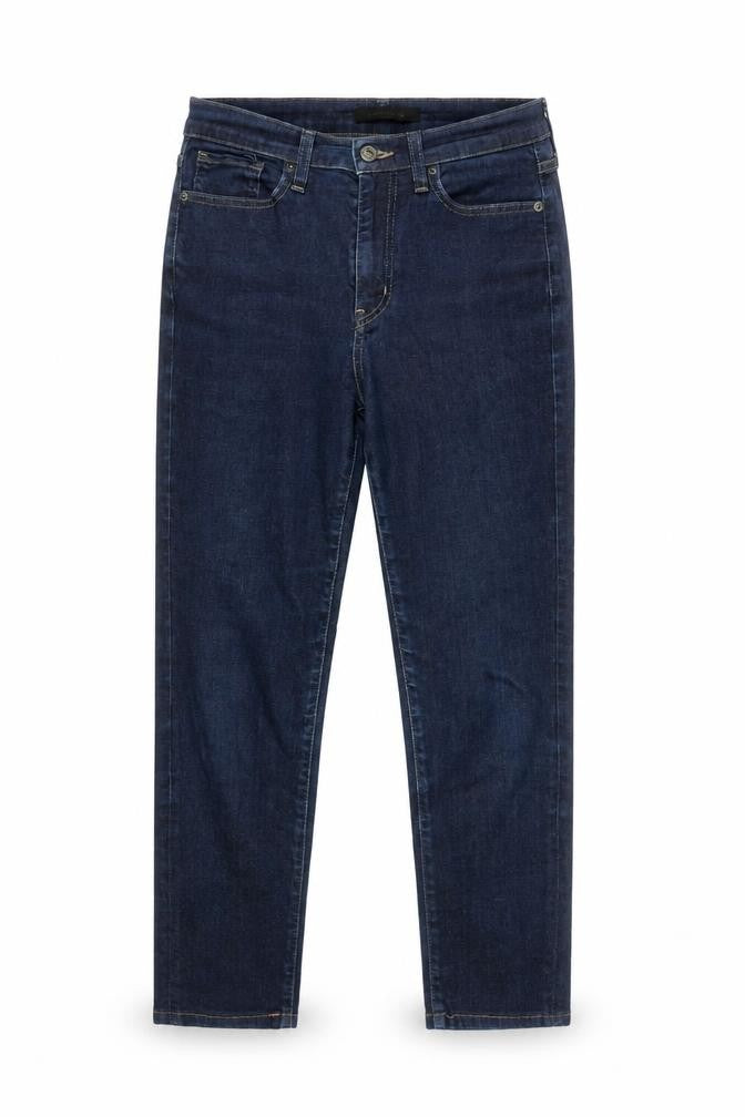 Uniqlo Women’s Blue Slim Straight Jeans Size 10 Mid Rise Stretch Denim