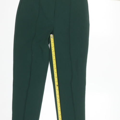 Gallery Women Green Size 8 Slim Fit Tapered Trousers