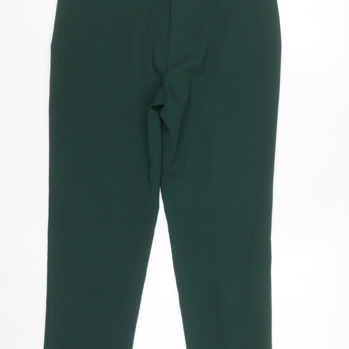 Gallery Women Green Size 8 Slim Fit Tapered Trousers