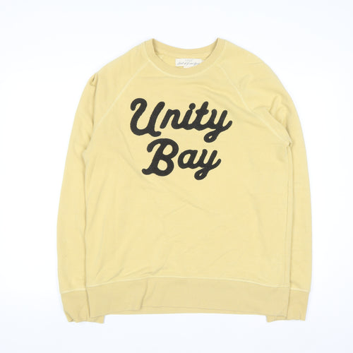H&M L.O.G.G. Womens Yellow Pullover Sweatshirt Size 12 Cotton Blend