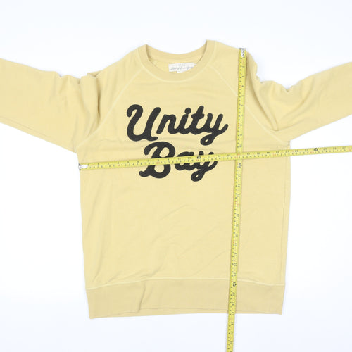 H&M L.O.G.G. Womens Yellow Pullover Sweatshirt Size 12 Cotton Blend