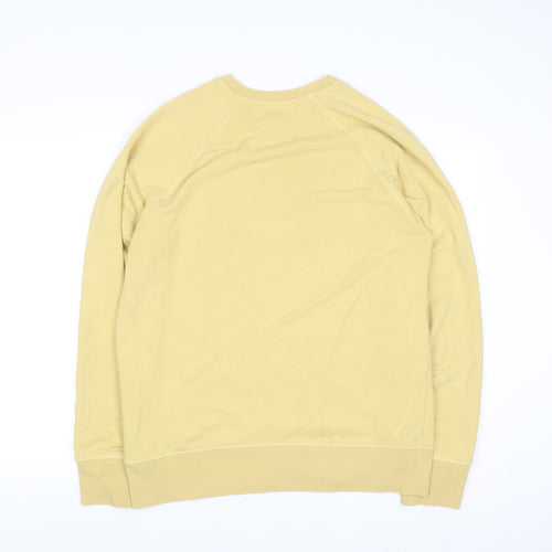 H&M L.O.G.G. Womens Yellow Pullover Sweatshirt Size 12 Cotton Blend
