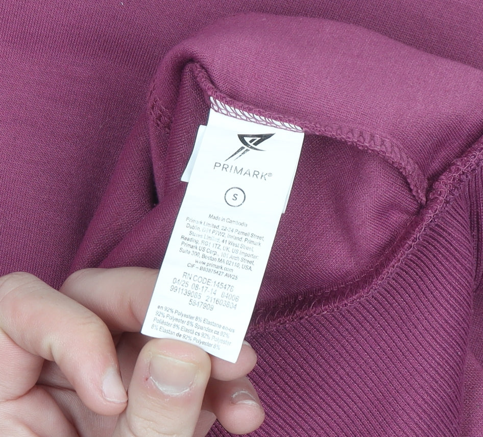 Primark Women's Purple Crew Neck Pullover Sweatshirt Size S
