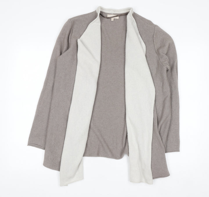 Benedetta B. Women's Beige Merino Wool Blend Open Cardigan L
