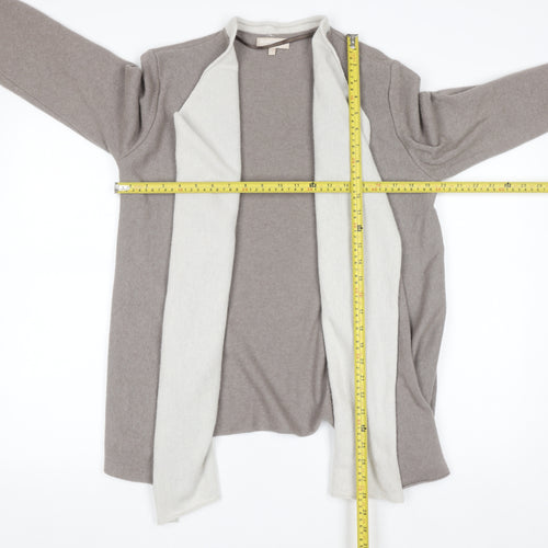 Benedetta B. Women's Beige Merino Wool Blend Open Cardigan L