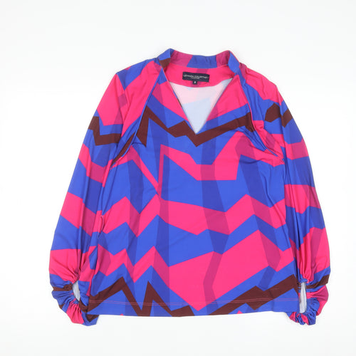 Lennon Courtney Women's Multicoloured Geometric Tunic Blouse Size 8