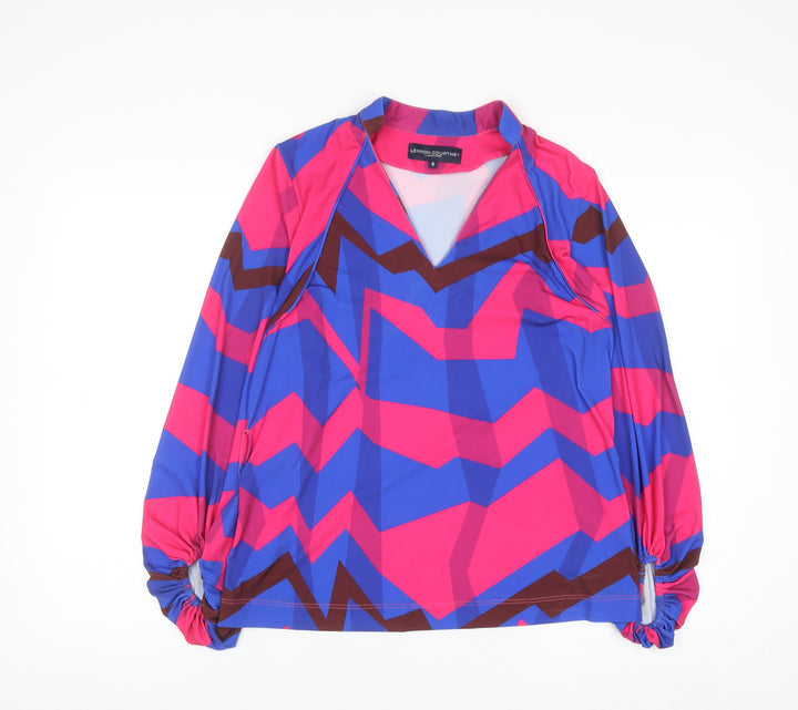 Lennon Courtney Women's Multicoloured Geometric Tunic Blouse Size 8