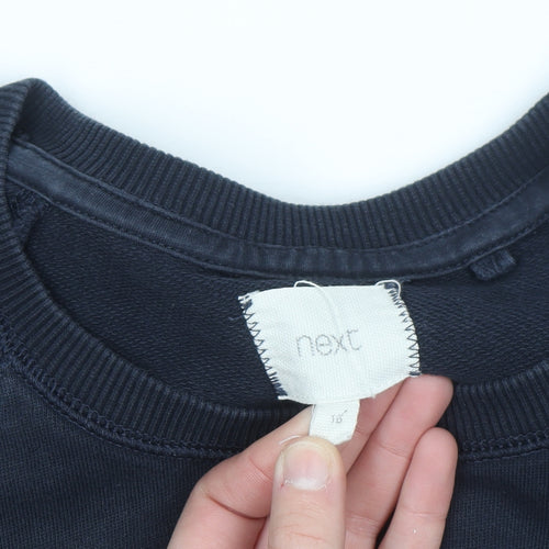 Next Women's Navy Long Sleeve Pullover Sweatshirt UK 16
