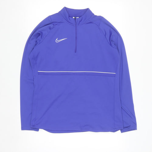 Nike Women’s Purple Dri-Fit 1/4 Zip Long Sleeve Sweatshirt L