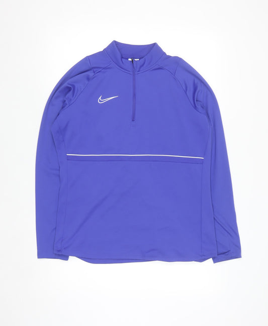 Nike Women’s Purple Dri-Fit 1/4 Zip Long Sleeve Sweatshirt L