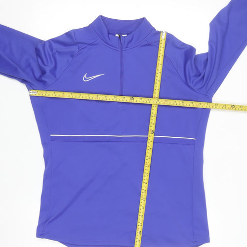 Nike Women’s Purple Dri-Fit 1/4 Zip Long Sleeve Sweatshirt L