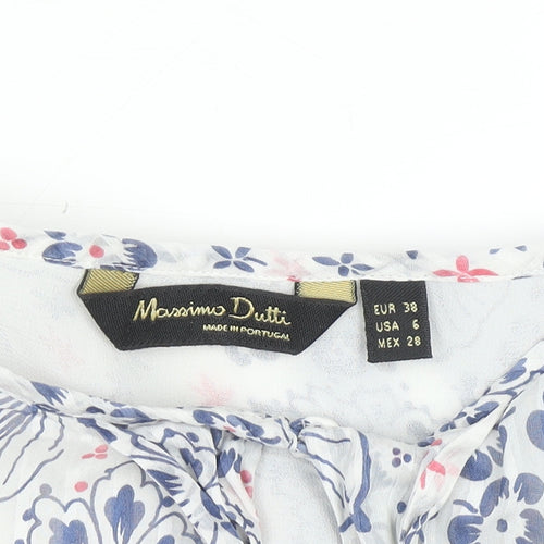 Massimo Dutti Womens Multicoloured Floral Blouse Size 10