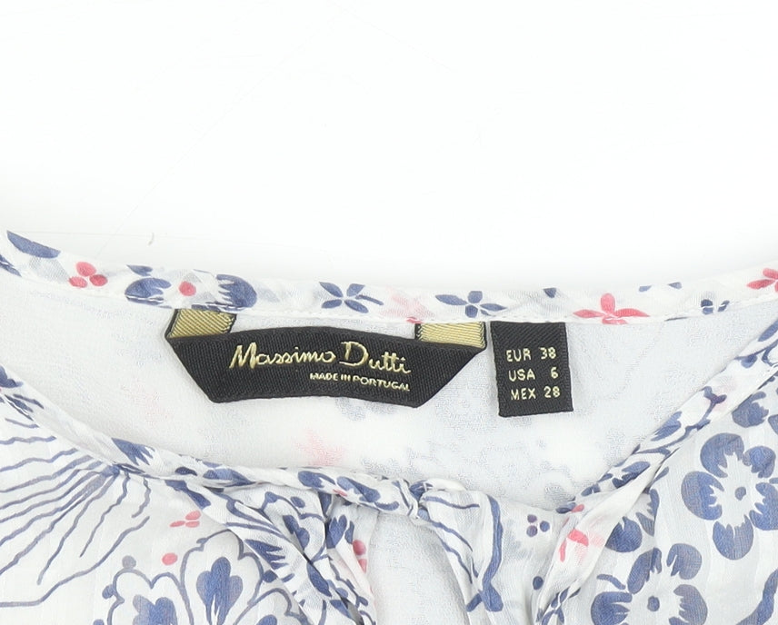 Massimo Dutti Womens Multicoloured Floral Blouse Size 10