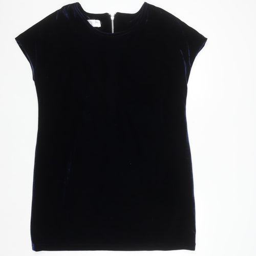 O Polí's Fiftythree:2 Women's Navy Velvet Shift Dress Size S
