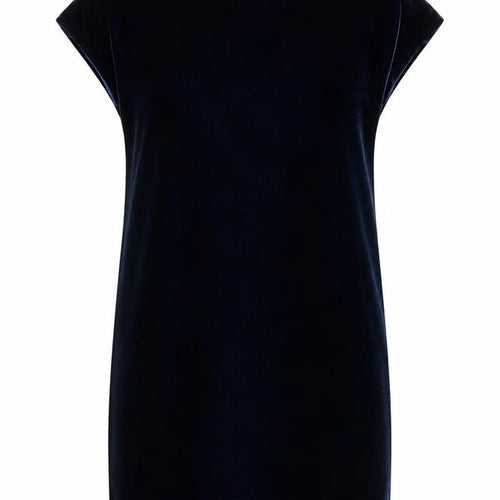 O Polí's Fiftythree:2 Women's Navy Velvet Shift Dress Size S