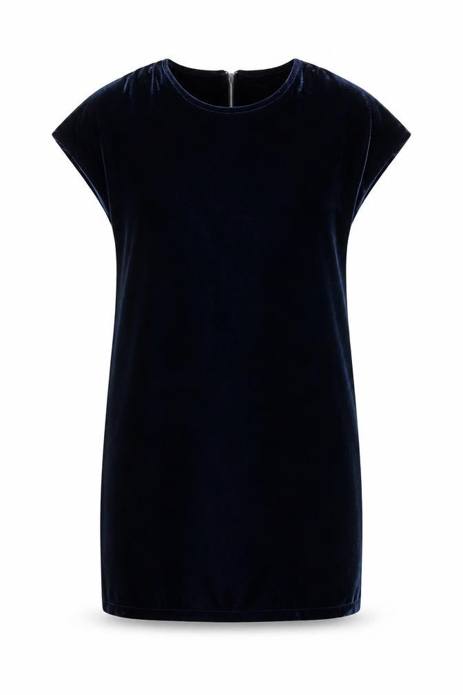O Polí's Fiftythree:2 Women's Navy Velvet Shift Dress Size S