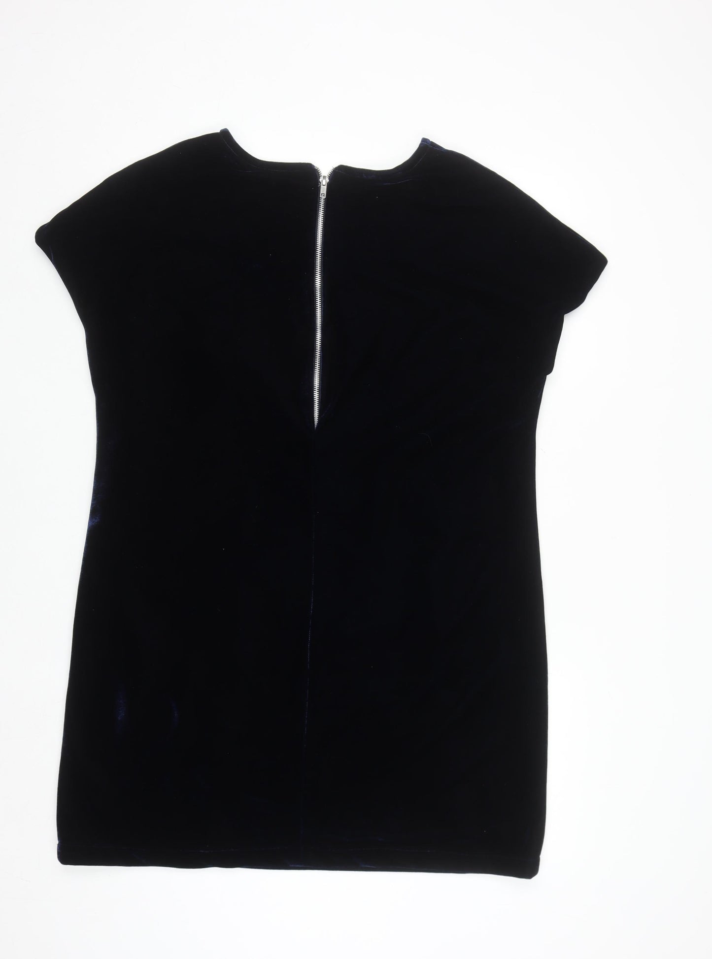 O Polí's Fiftythree:2 Women's Navy Velvet Shift Dress Size S
