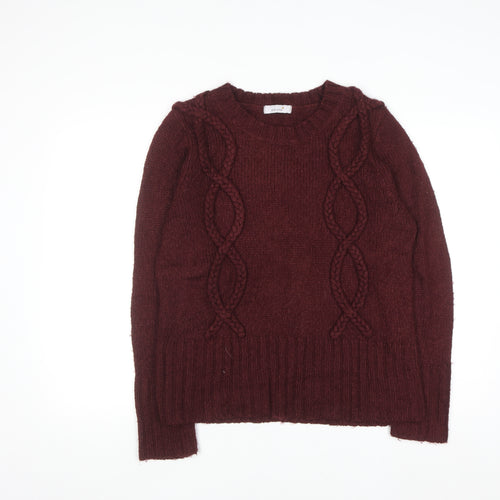 Marks and Spencer Women’s Red Cable Knit Jumper Size 18 Per Una