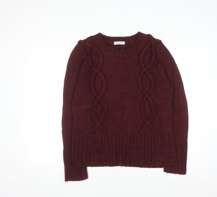 Marks and Spencer Women’s Red Cable Knit Jumper Size 18 Per Una